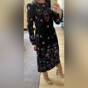 Zara women’s Embroidered multi color dress